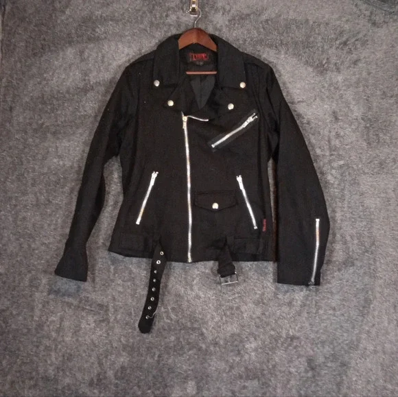 Tripp NYC double rider jacket goth punk vampire women's jacket size Medium - Picture 2 of 7